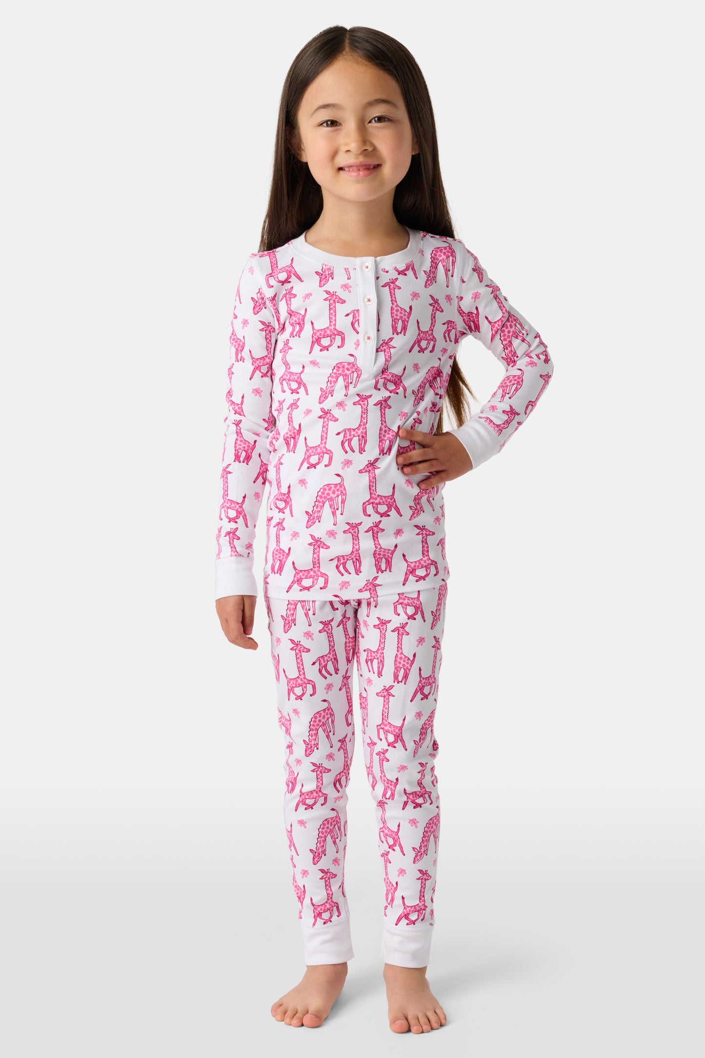 Roller Rabbit Pink Kids Gigi Giraffe Pajamas