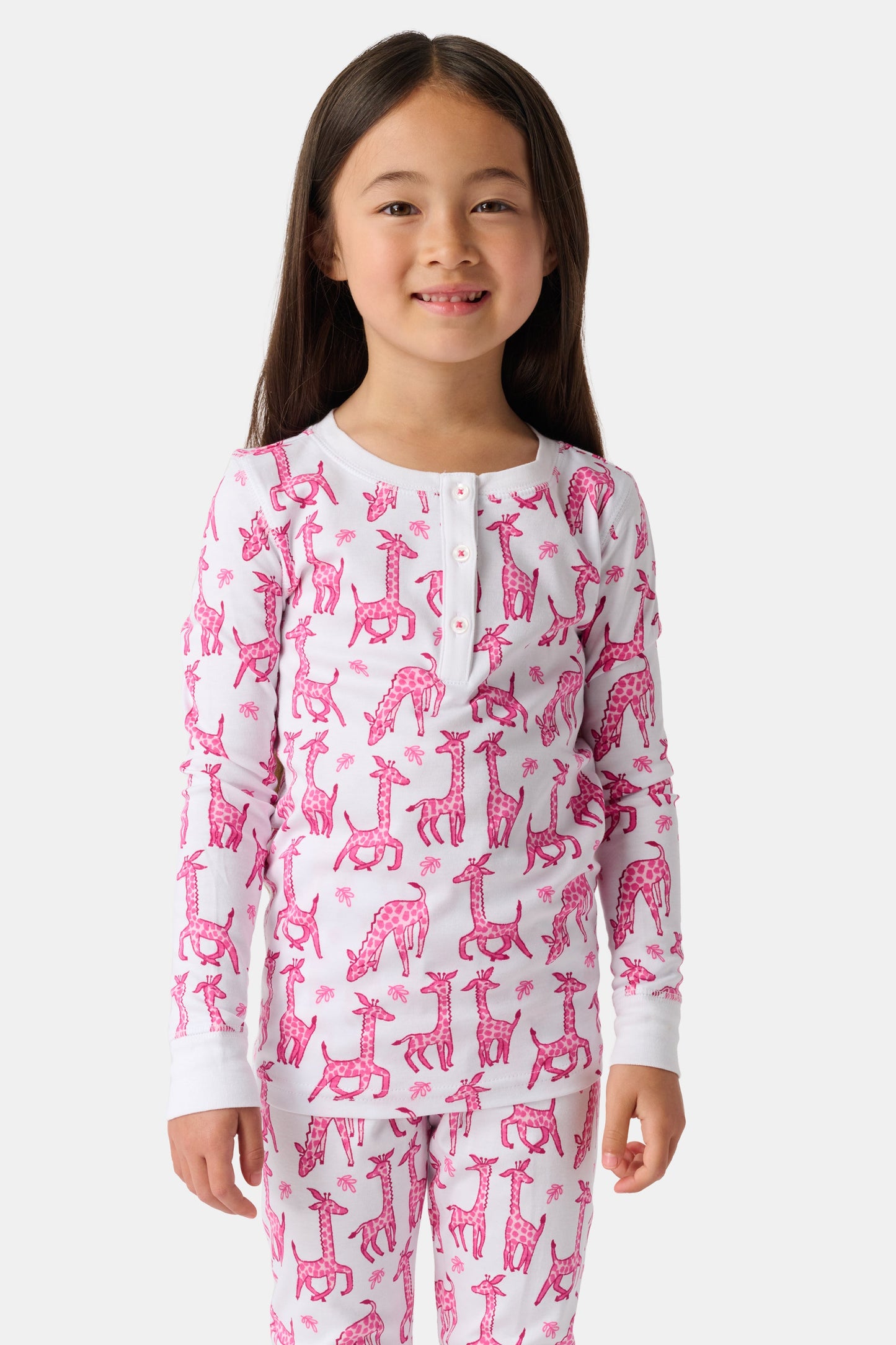 Roller Rabbit Pink Kids Gigi Giraffe Pajamas