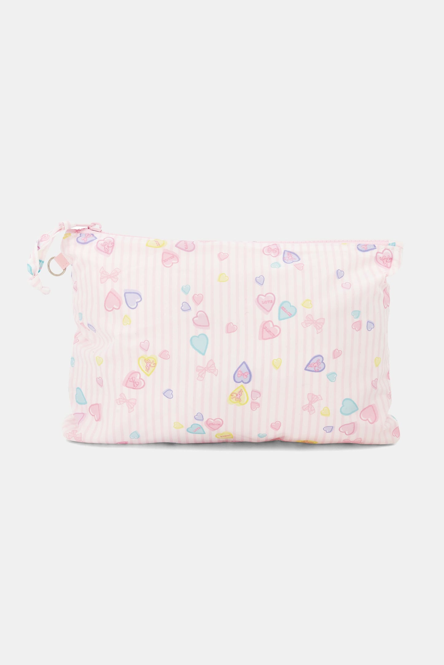 Roller Rabbit Pink Sugar Candy Heart Stripe Quilted Tote