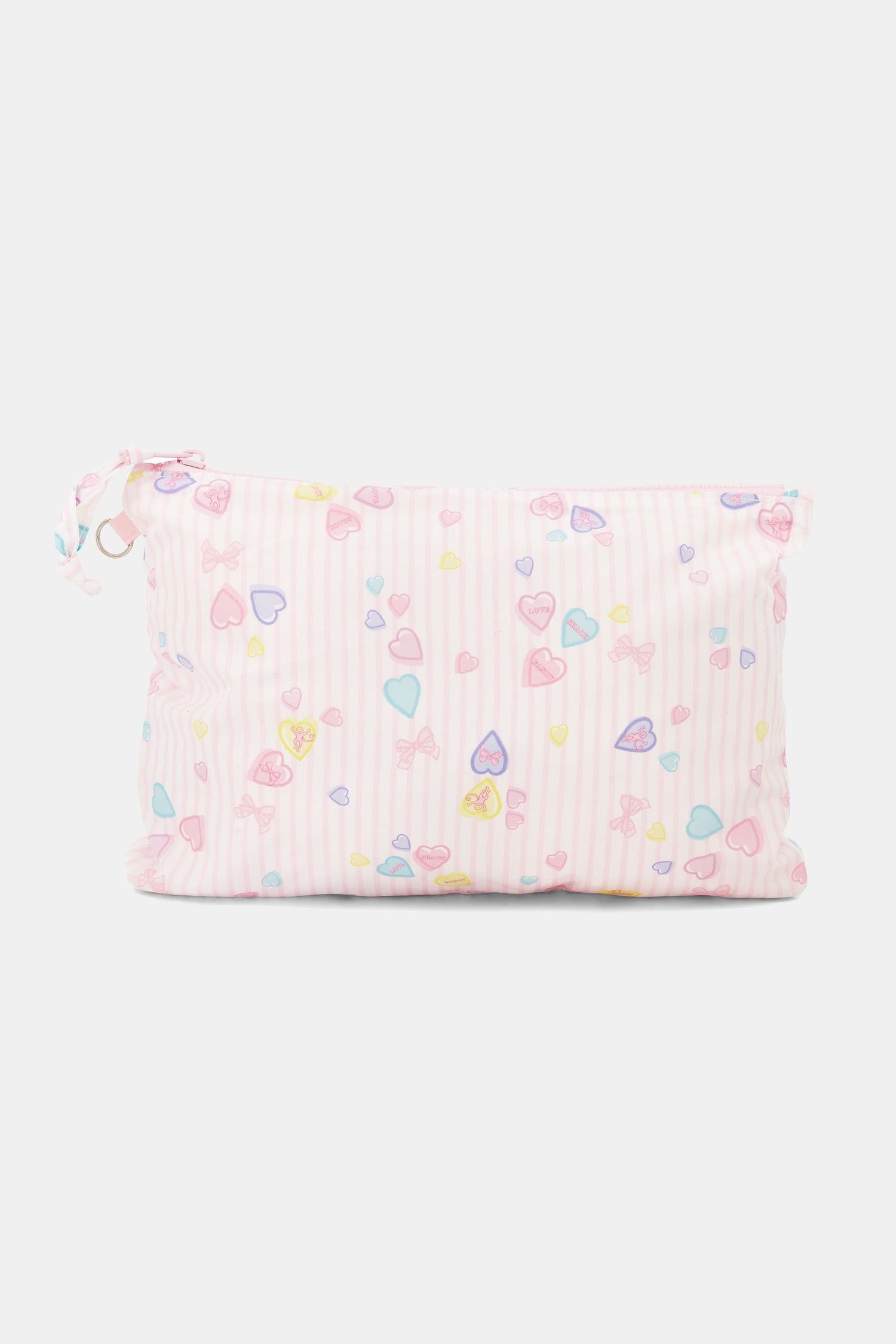 Roller Rabbit Pink Sugar Candy Heart Stripe Quilted Tote