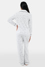 Roller Rabbit Black Quilted Hearts Long Sleeve Polo Pajamas