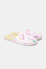 Roller Rabbit Pink Sugar Candy Heart Stripe Quilted Slippers