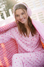 Roller Rabbit Pink Jemina Hearts Kate Lounge Set