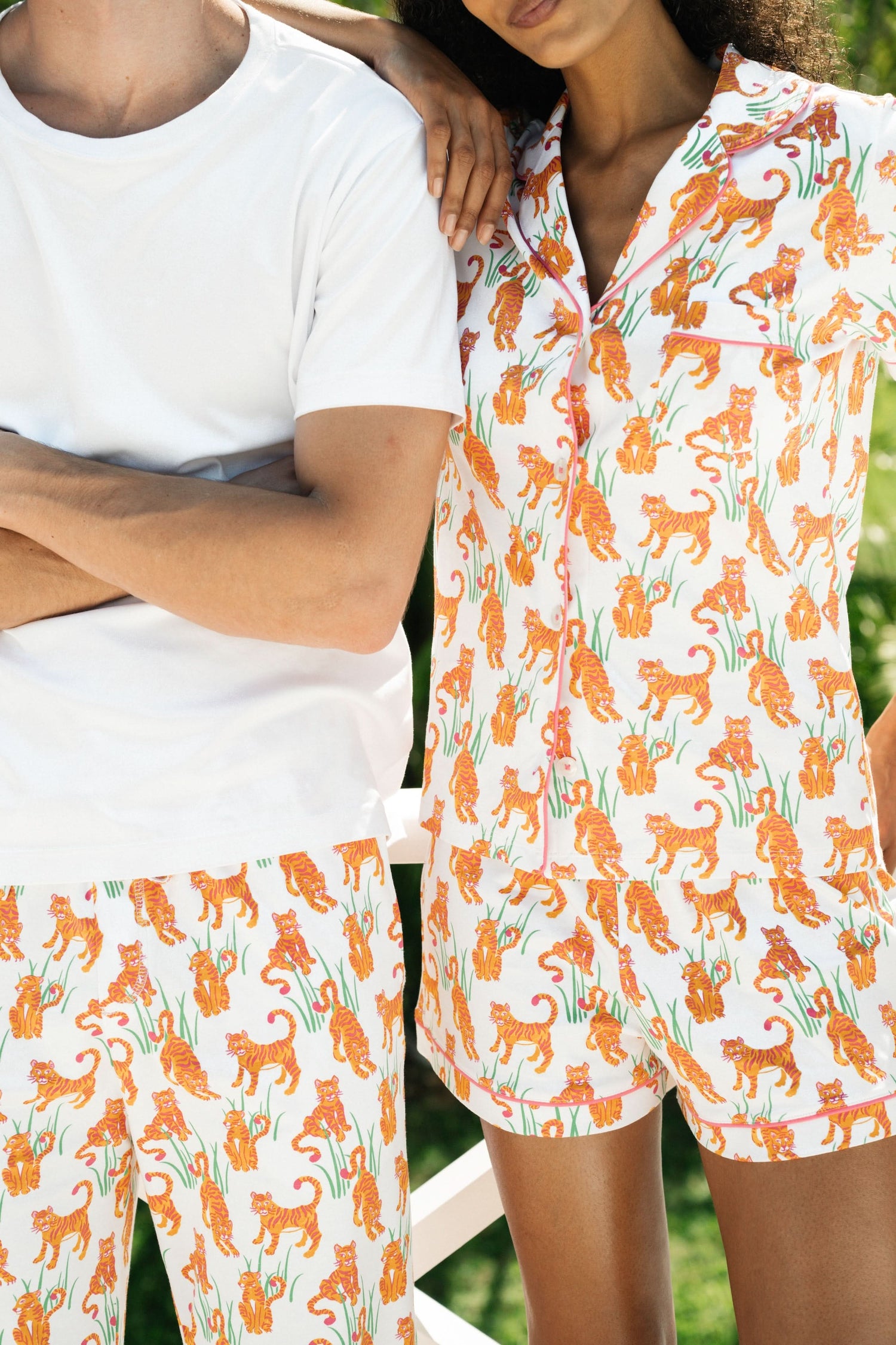 Roller Rabbit Orange Teddy Tiger Polo Pajamas