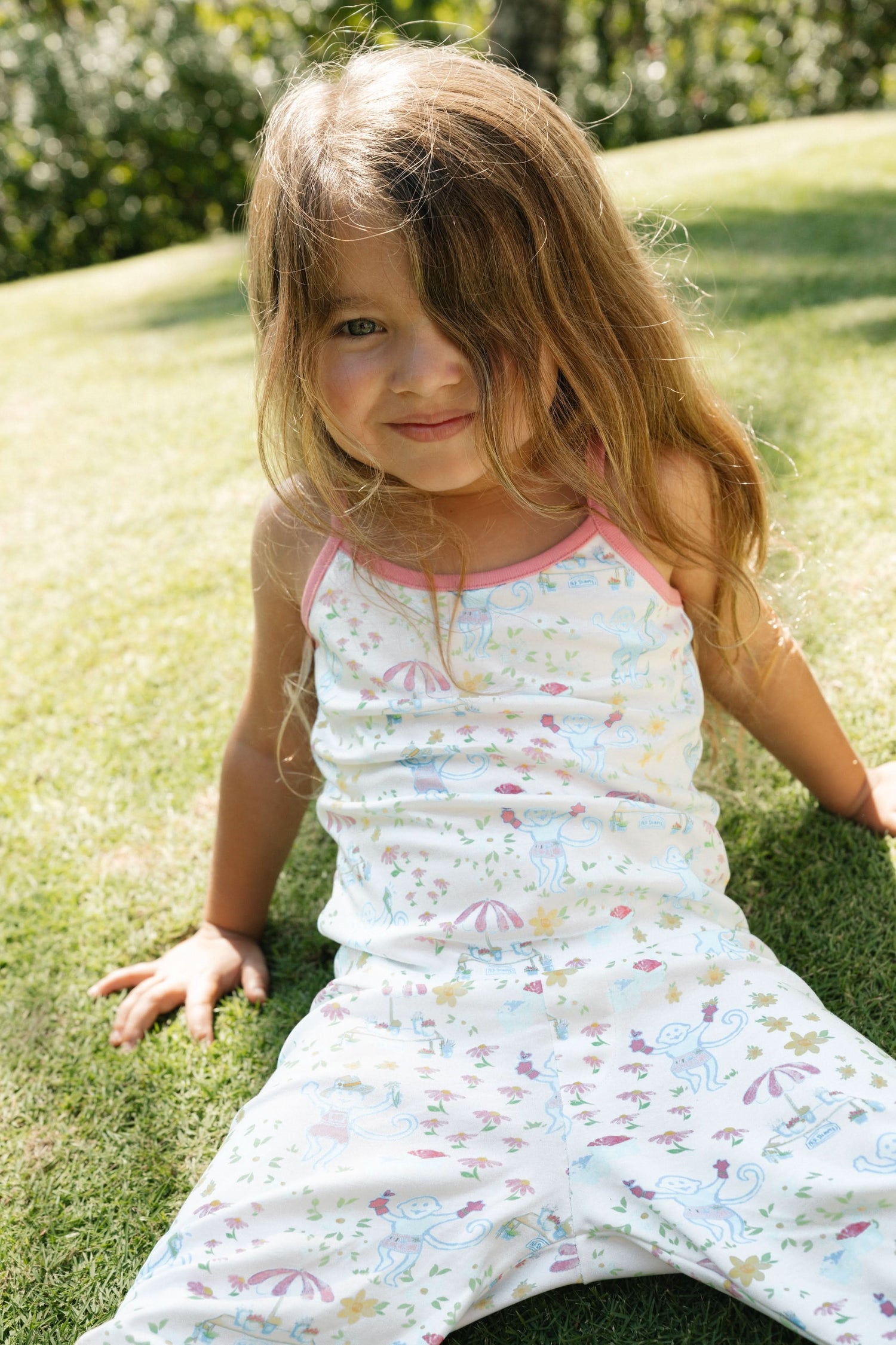 Roller Rabbit Green Kids May Flowers Noa Set