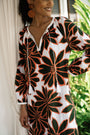 Roller Rabbit Olive Blooming Daisies Shiv Caftan