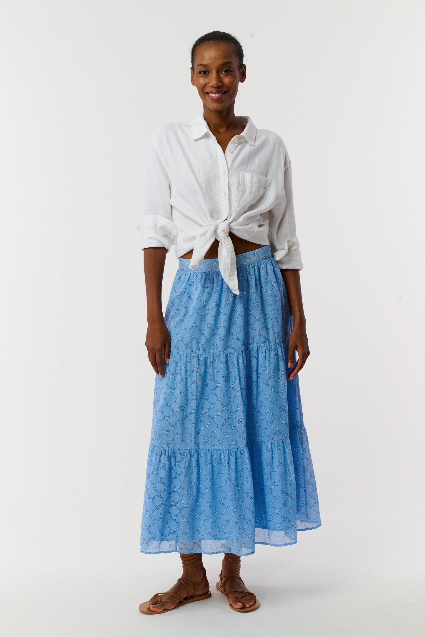 Roller Rabbit Blue Ruban Carlisa Skirt