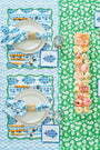 Roller Rabbit Lily Stripe Scalloped Placement Set
