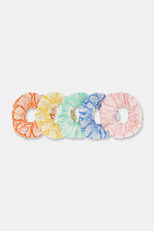 Roller Rabbit Multi Fan Geo Scrunchie Set Of 5