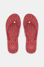 Roller Rabbit Burgundy Palm Fronds  Flip Flops