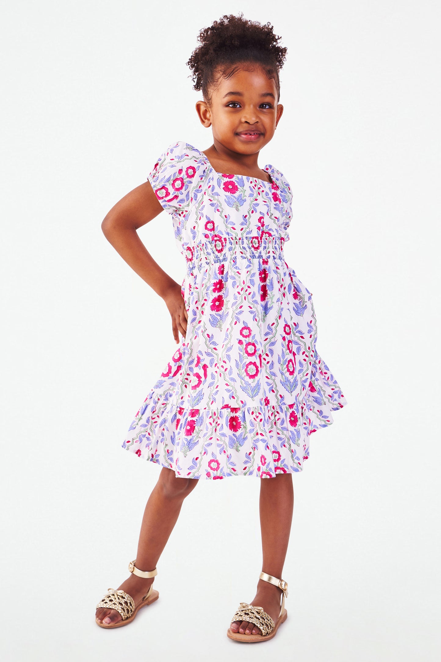 Kids Trellis Floral Arna Dress