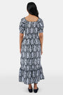 ROLLER RABBIT NAVY TRELLIS FLORAL MAREN DRESS