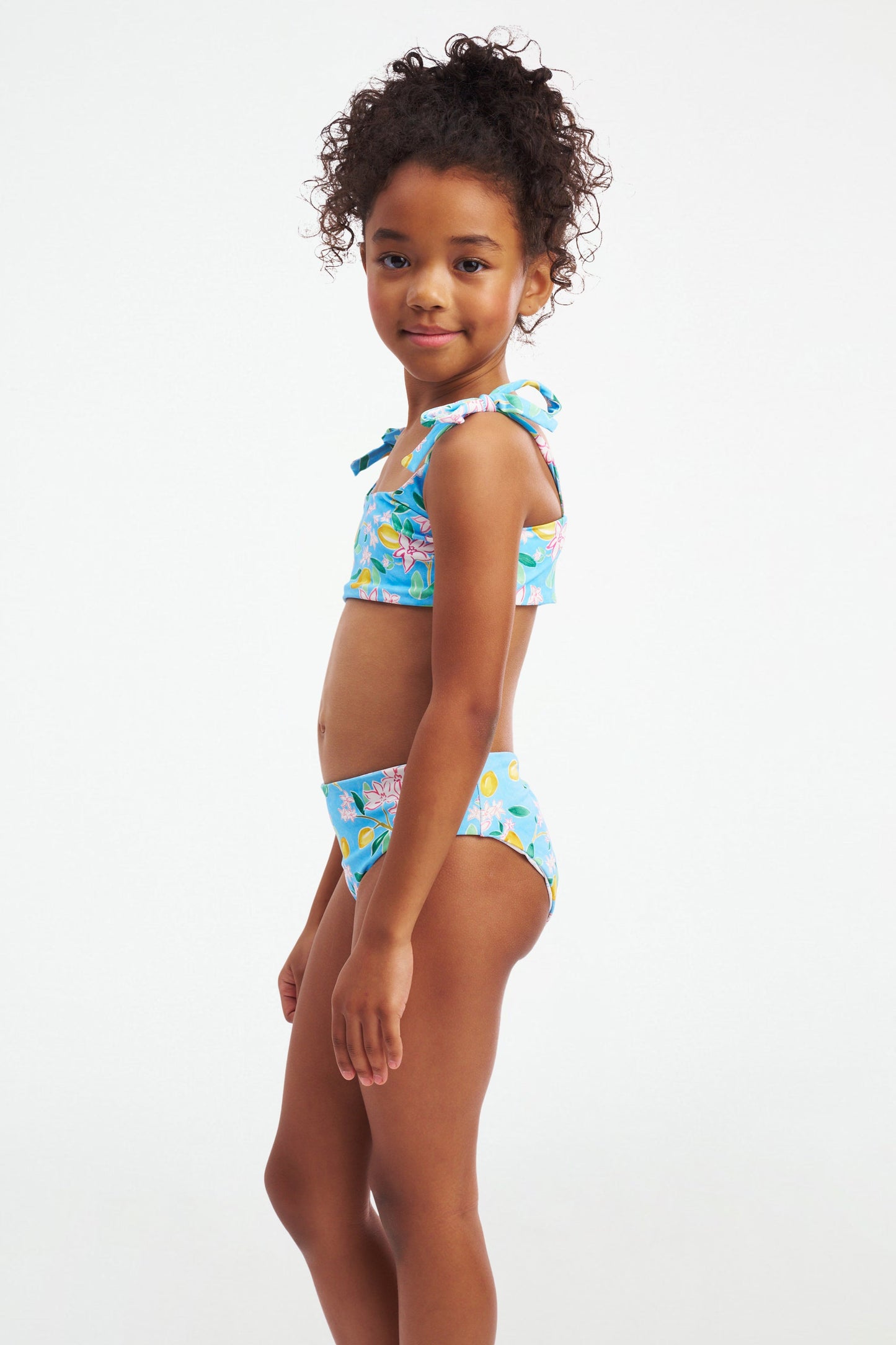 Kids Lemon Blossom/Tuiles Cora Reversible Bikini