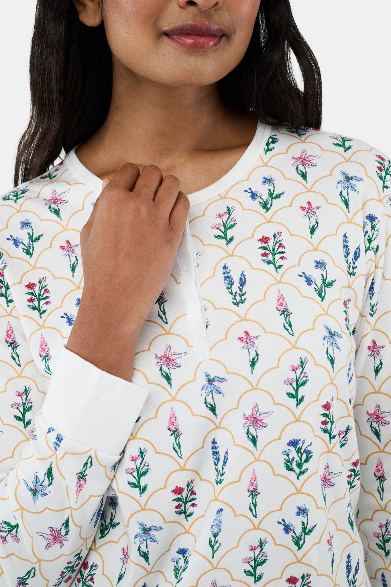 ROLLER RABBIT WHITE WILDFLOWER JEMINA HUNTER PAJAMAS
