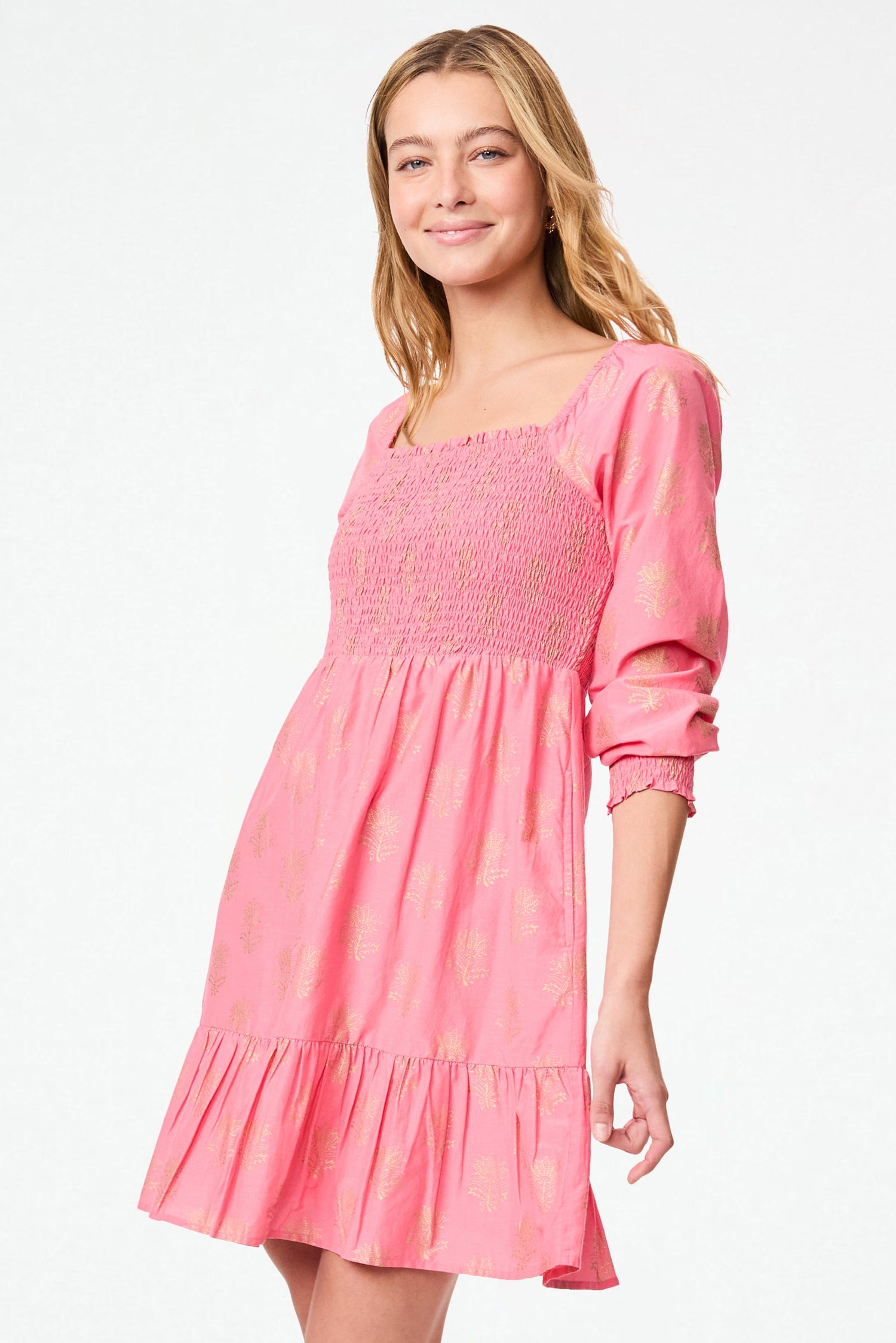 roller rabbit pink dress Roller Rabbit Pasque Valonia Midi Dress