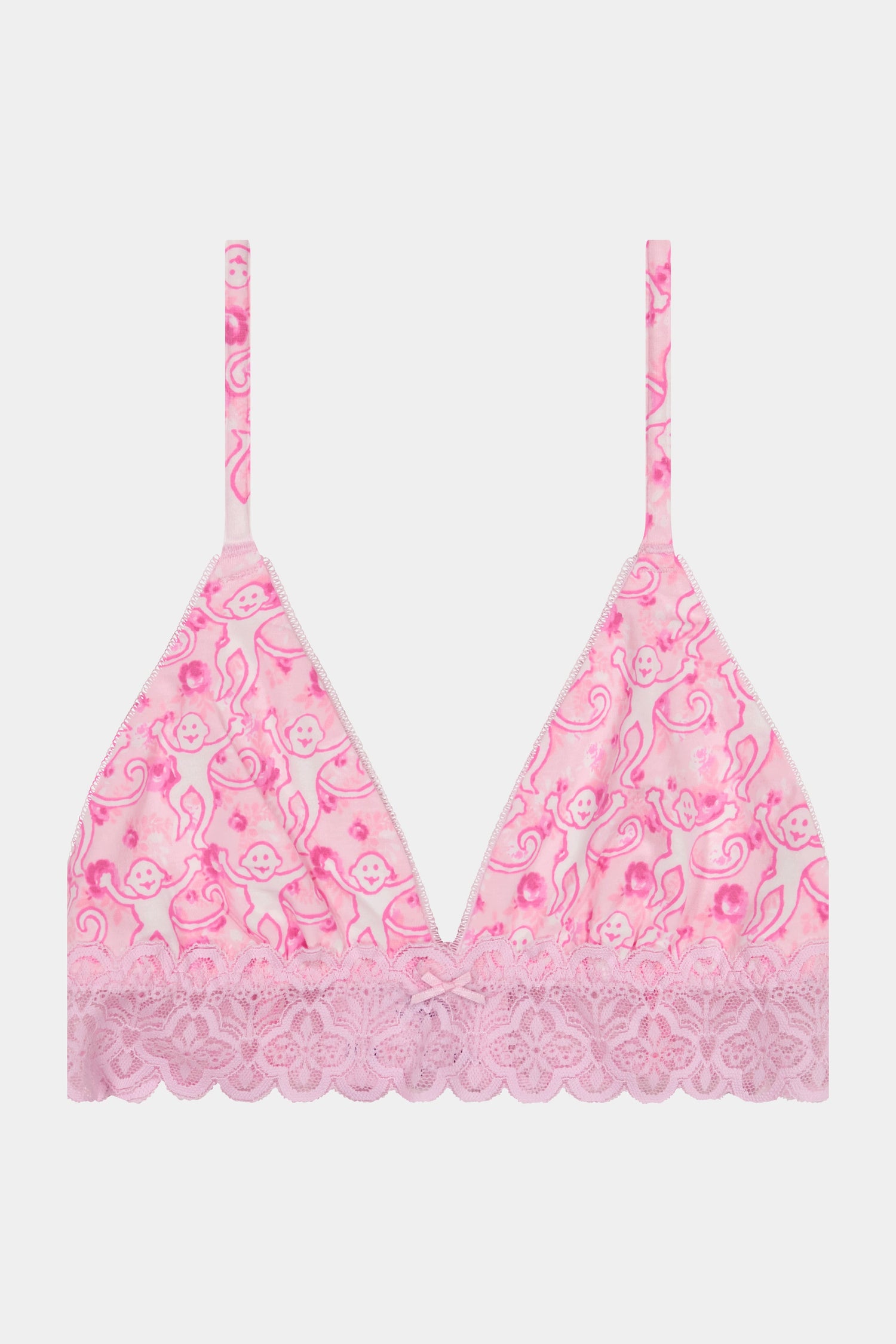 Roller Rabbit Pink Monkey Rosette Mercer Bralette