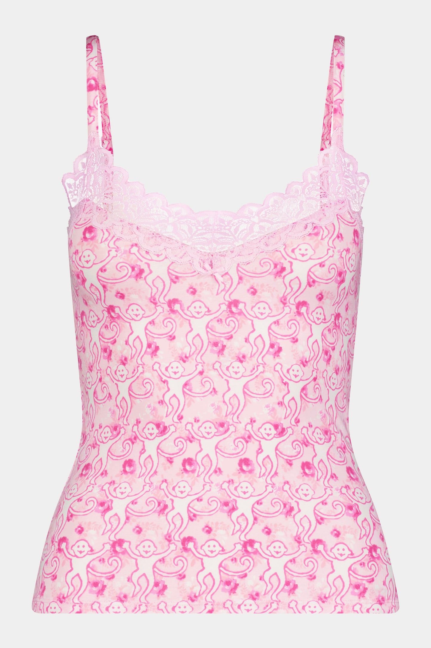 Roller Rabbit Pink Monkey Rosette Perry Cami