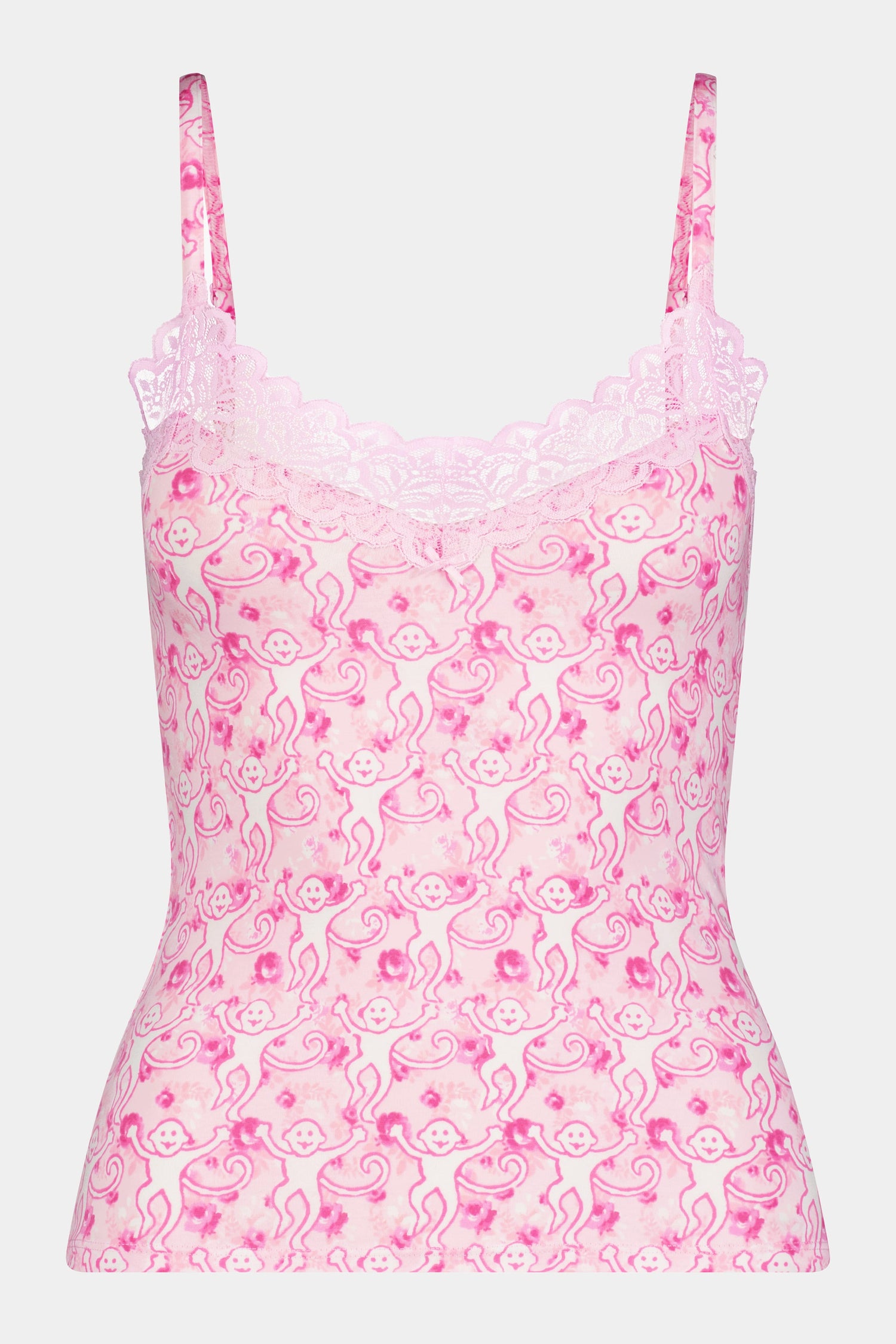 Roller Rabbit Pink Monkey Rosette Perry Cami