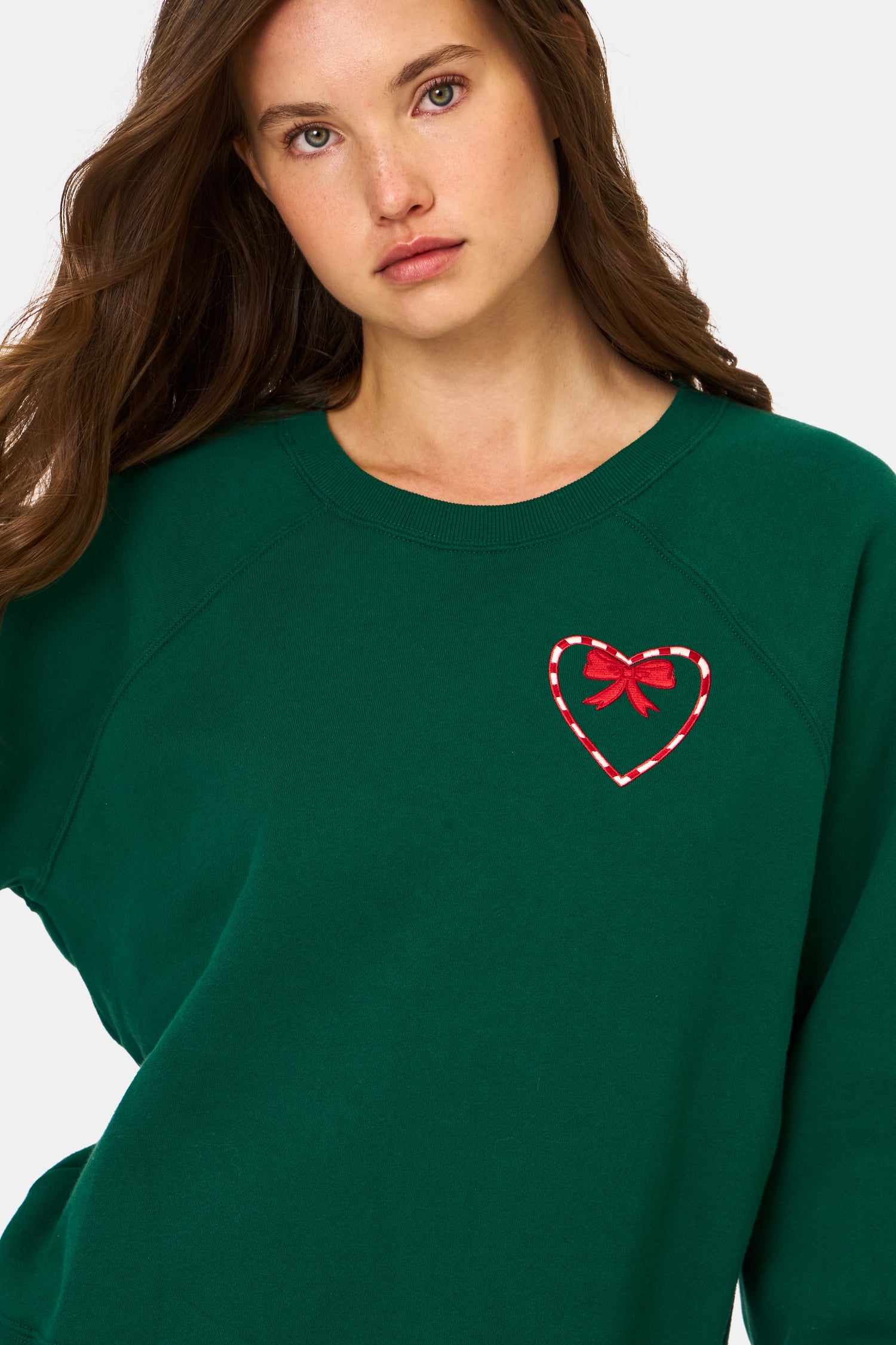 ROLLER RABBIT GREEN SNOW VILLAGE CREWNECK
