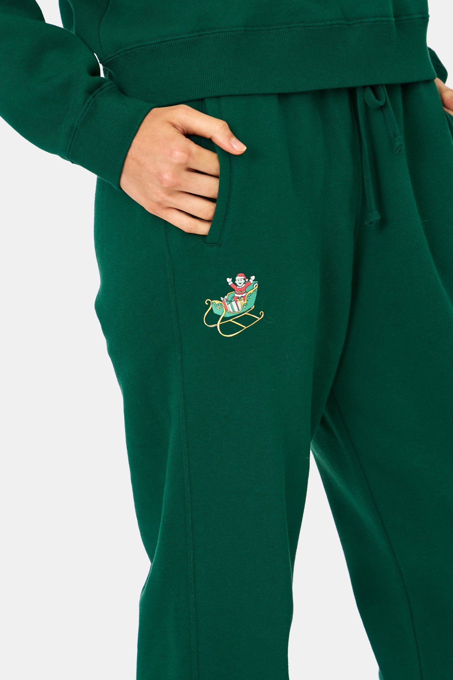 ROLLER RABBIT GREEN SNOW VILLAGE SWEATPANTS