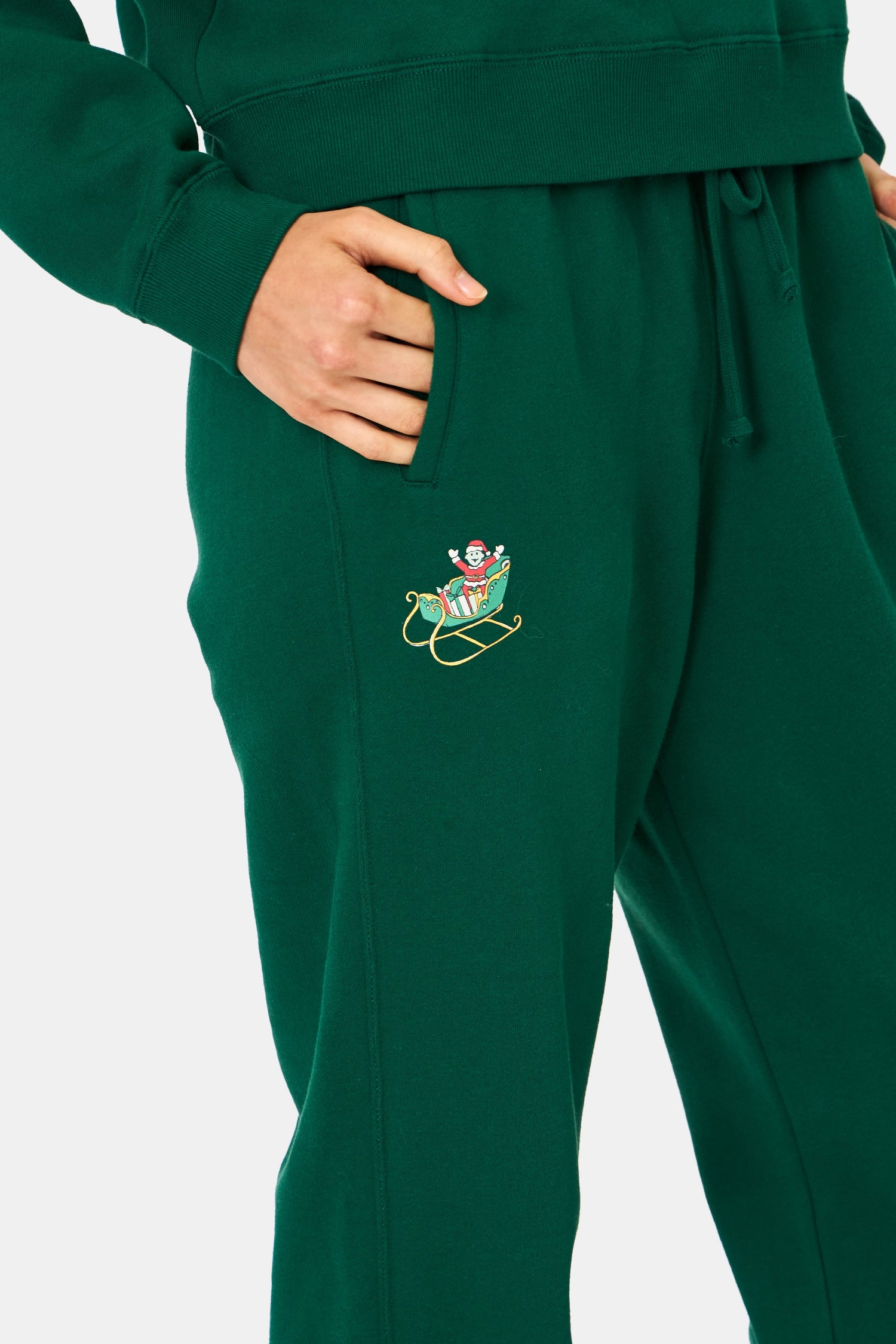 ROLLER RABBIT GREEN SNOW VILLAGE SWEATPANTS