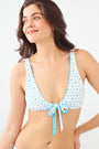 Roller Rabbit Catalina/Pop Hearts Adella Reversible Bikini Top Teal