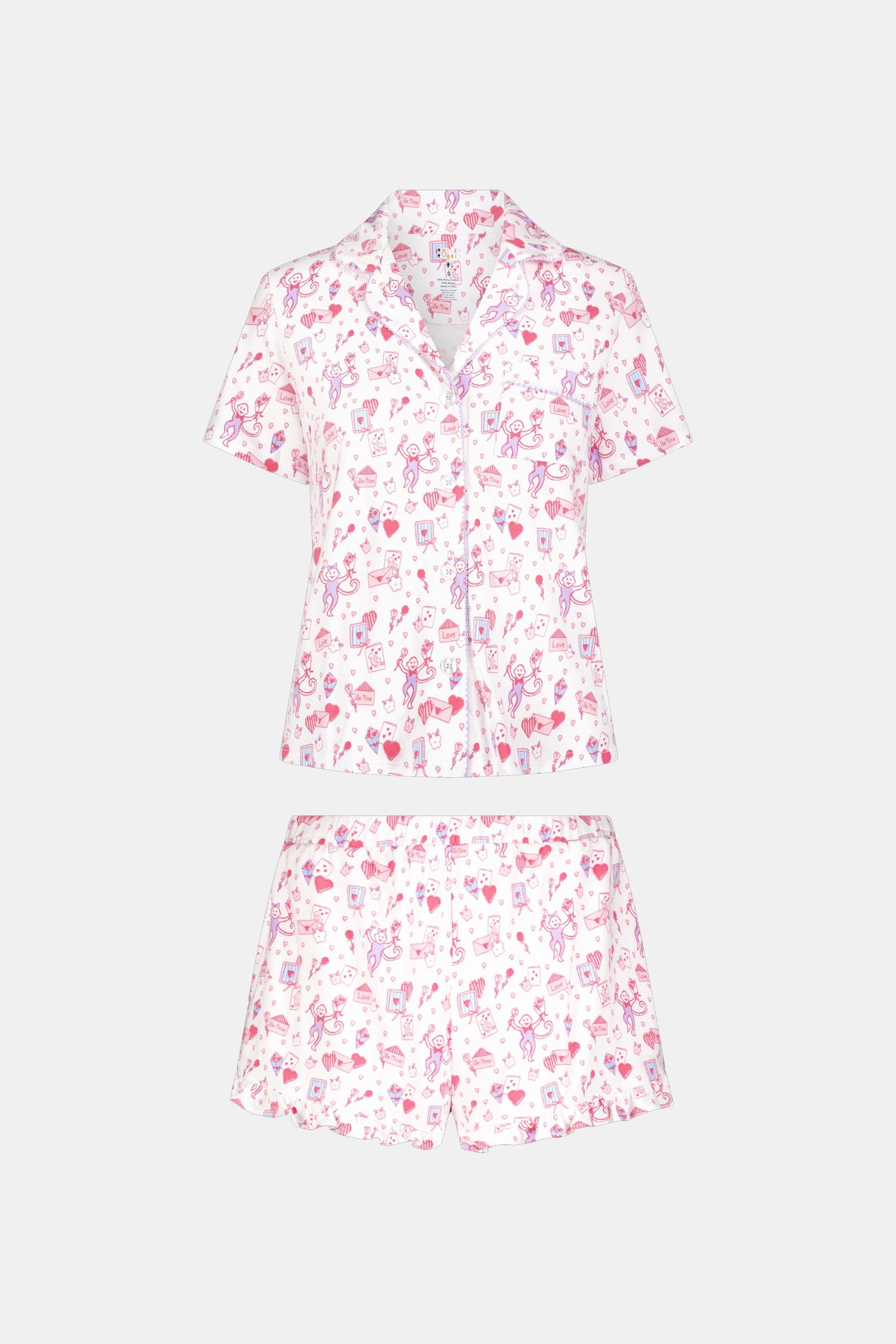 Roller Rabbit Pink Love Letters Wyatt Polo Pajamas