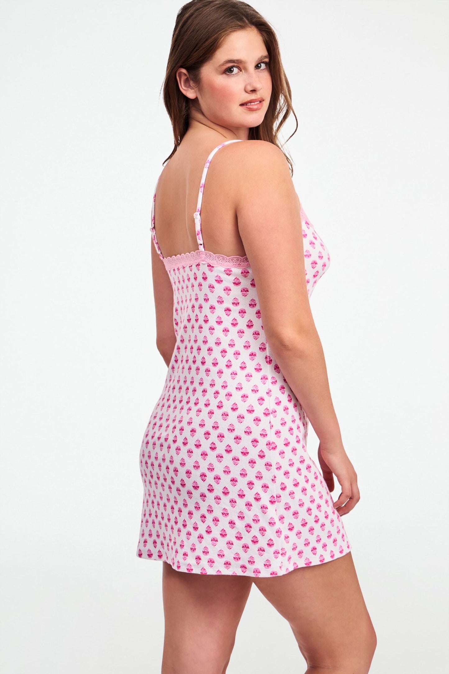 Ditsy Daisy Pointelle Pearl Slip Dress