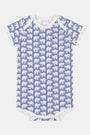 Roller Rabbit Blue Infant Hathi Short Sleeve Onesie