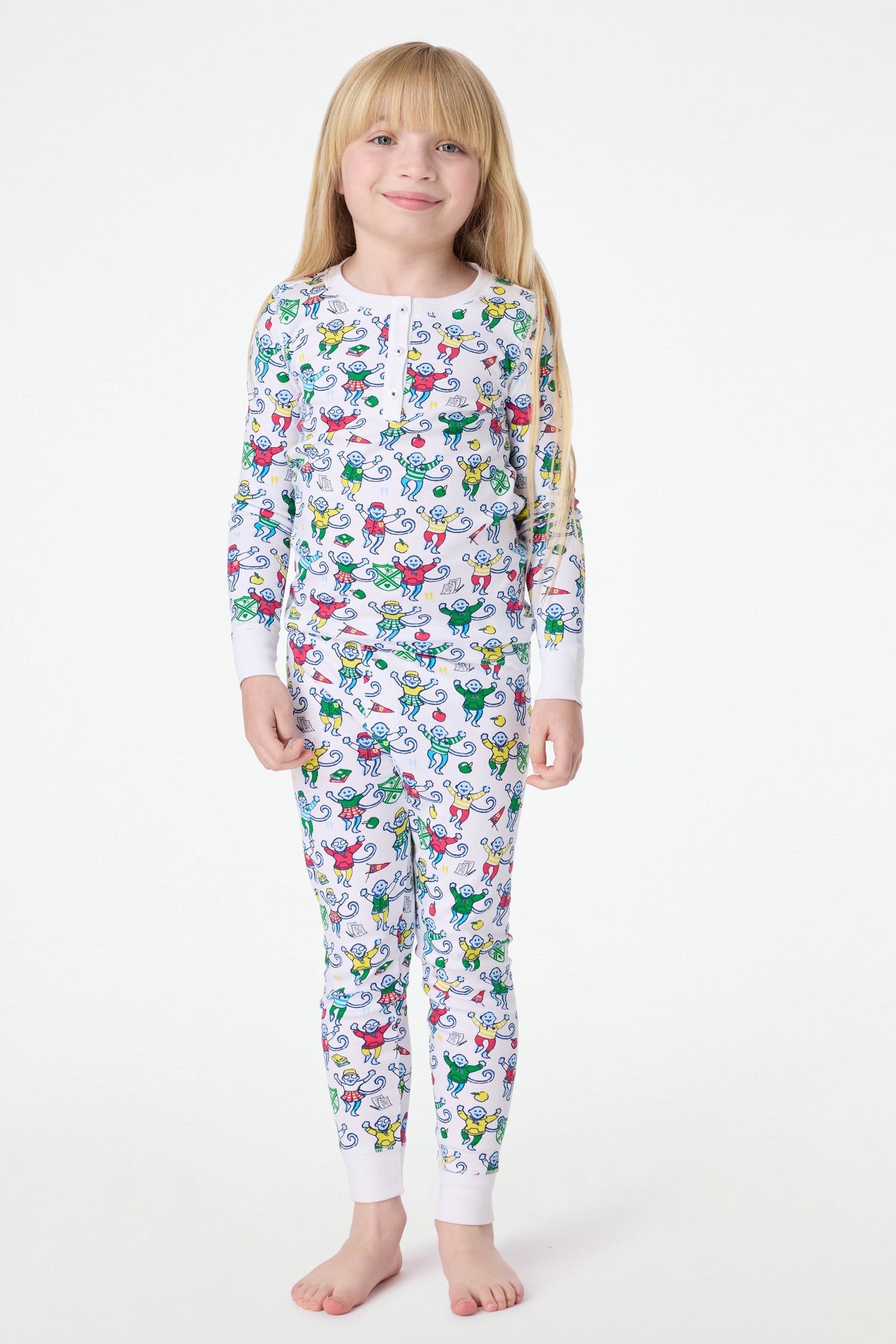 Roller Rabbit Kids Back To School Monkey Pajamas