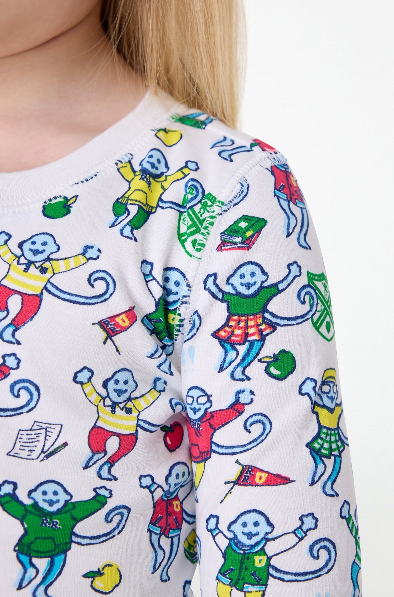 Roller Rabbit Kids Back To School Monkey Pajamas