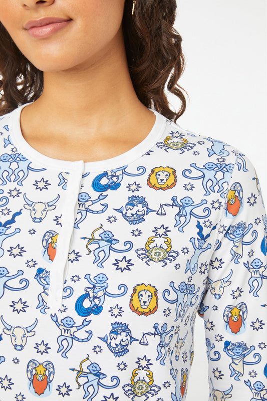 Roller Rabbit White Monkey Horoscope Pajamas