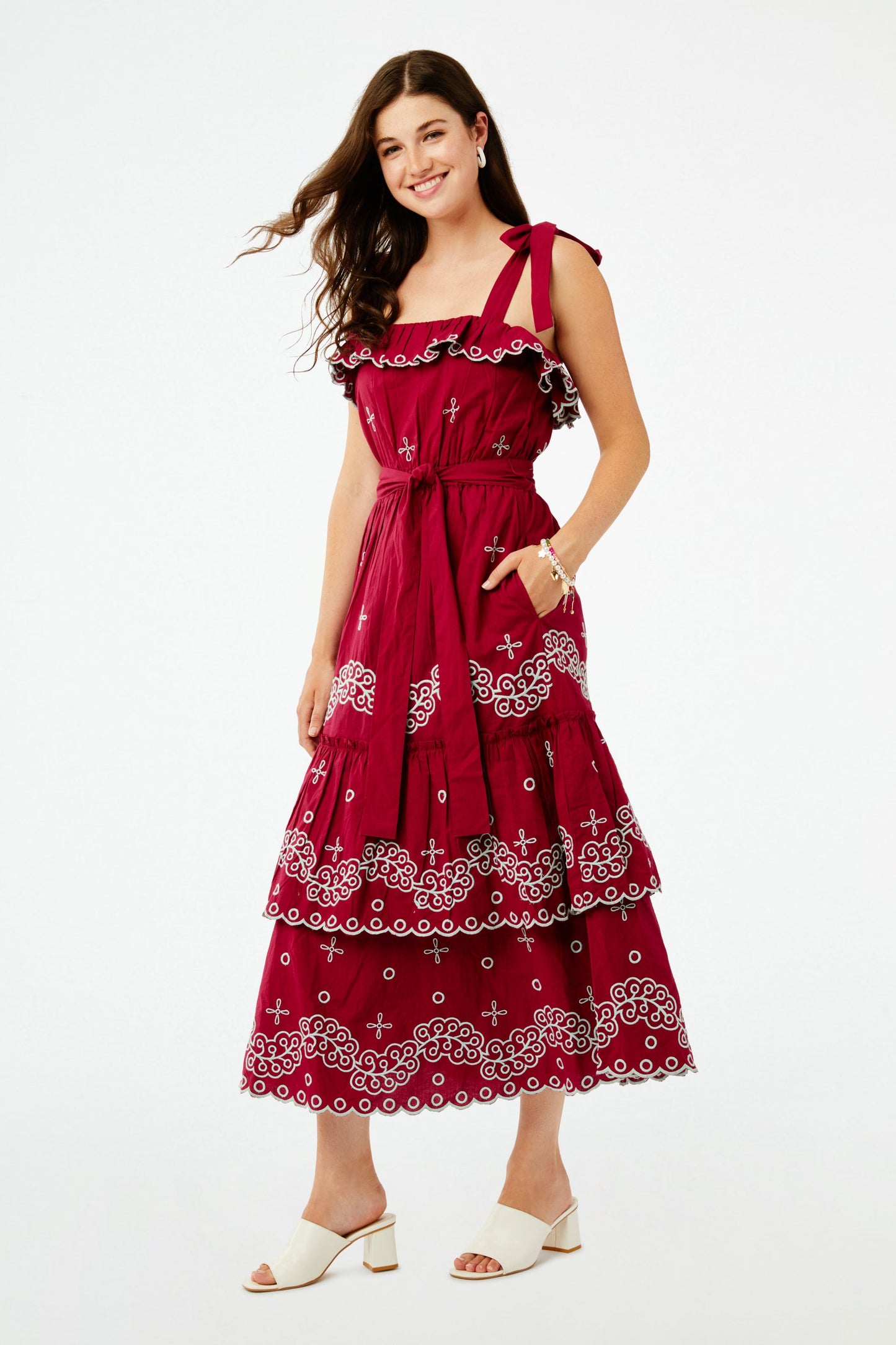 Roller Rabbit Peonia Embroidered Eleanor Dress