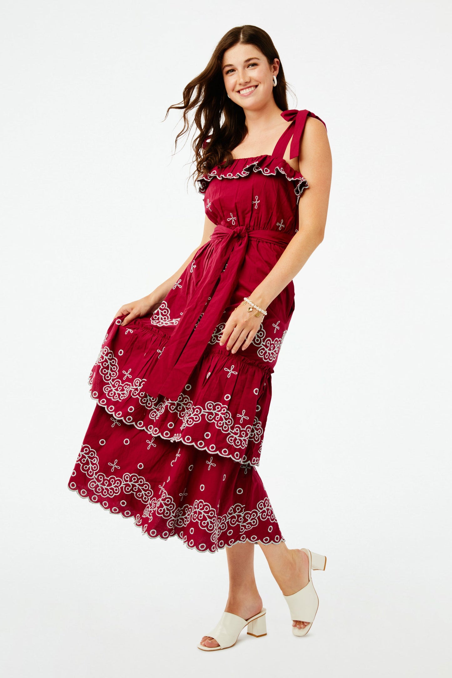 Roller Rabbit Peonia Embroidered Eleanor Dress