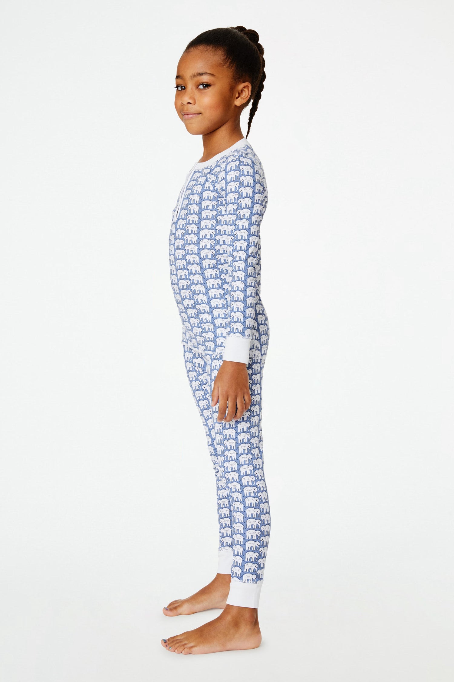 Roller Rabbit Blue Kids Hathi Pajamas