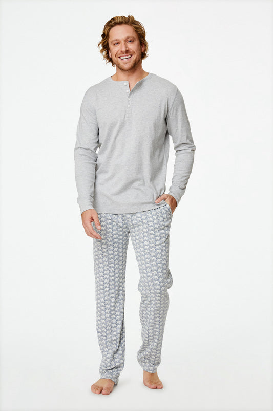 Roller Rabbit Heather Grey Mens Hathi Spencer Pajamas