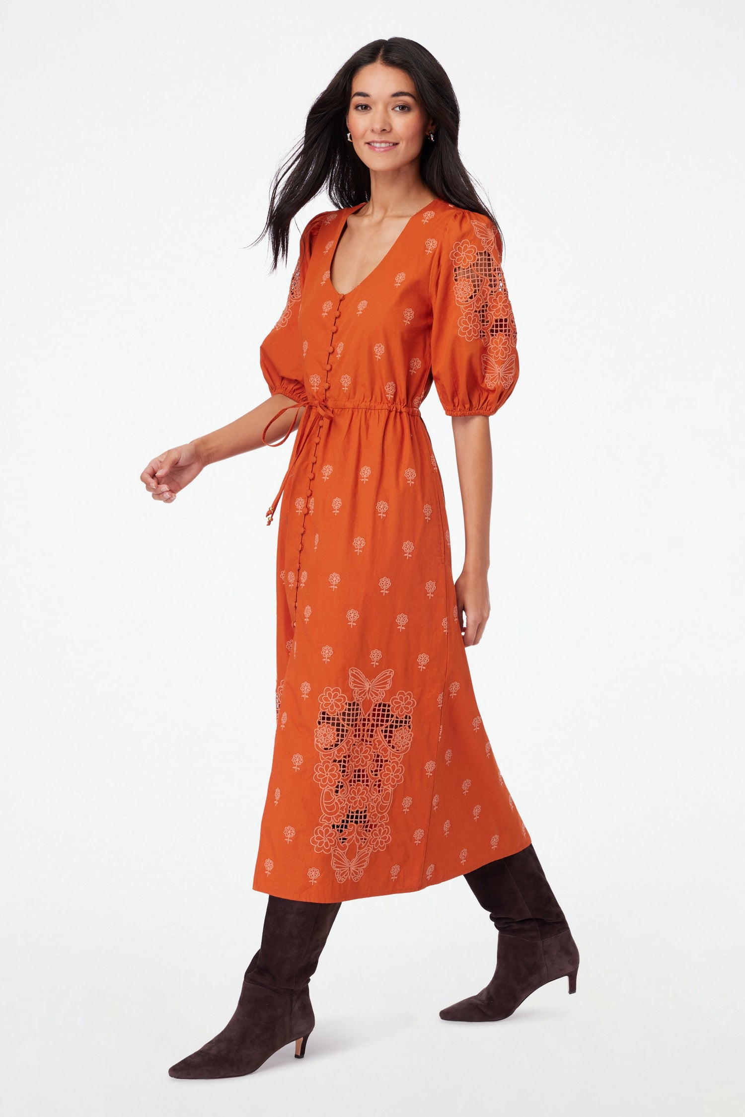 Roller Rabbit Cressida Embroidery Valla Dress