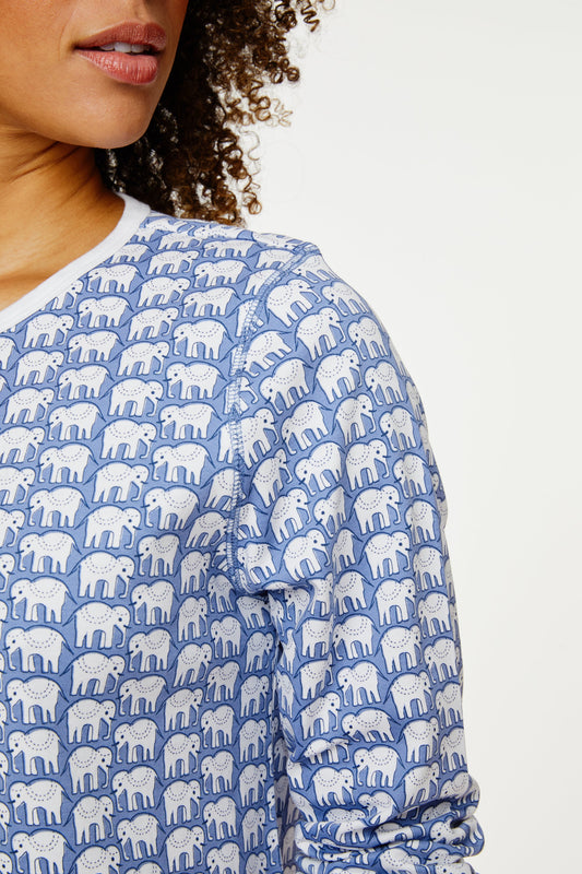 Roller Rabbit Blue Hathi Pajamas