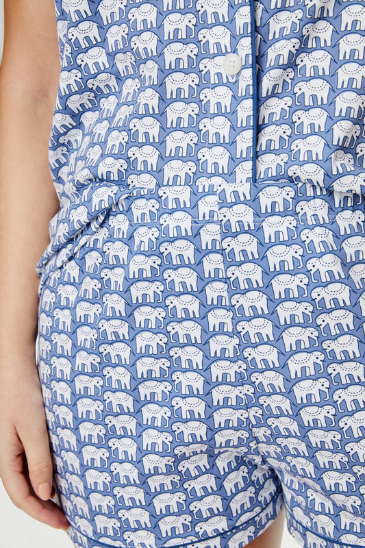 Roller Rabbit Blue Hathi Polo Pajamas